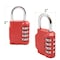 Newhouse Hardware Combination Padlock, Number of Dials 4, Customizable 4-Digit Lock Combo, Red NHH-NUMLK-RD - alternate 6